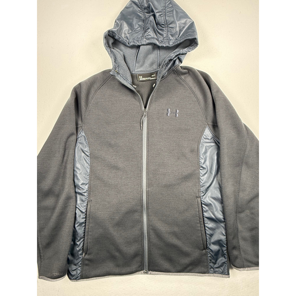 Under Armour Storm ColdGear Full Zip Hoodie Men’s Large Gray Jacket